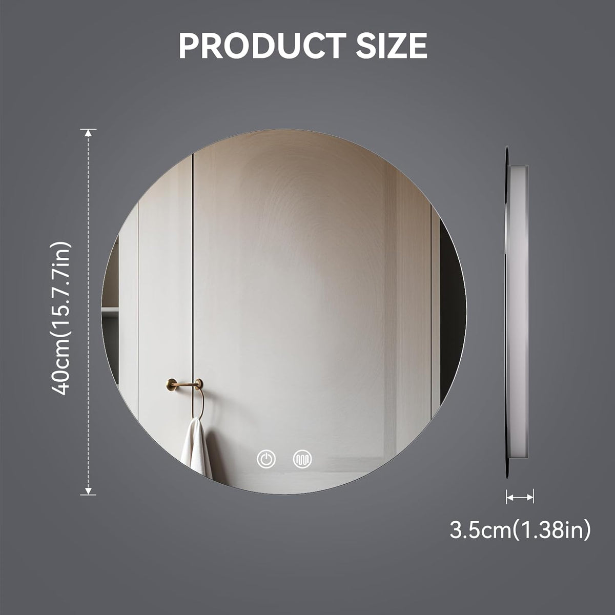 Lumire™ Round LED Bathroom Mirror™