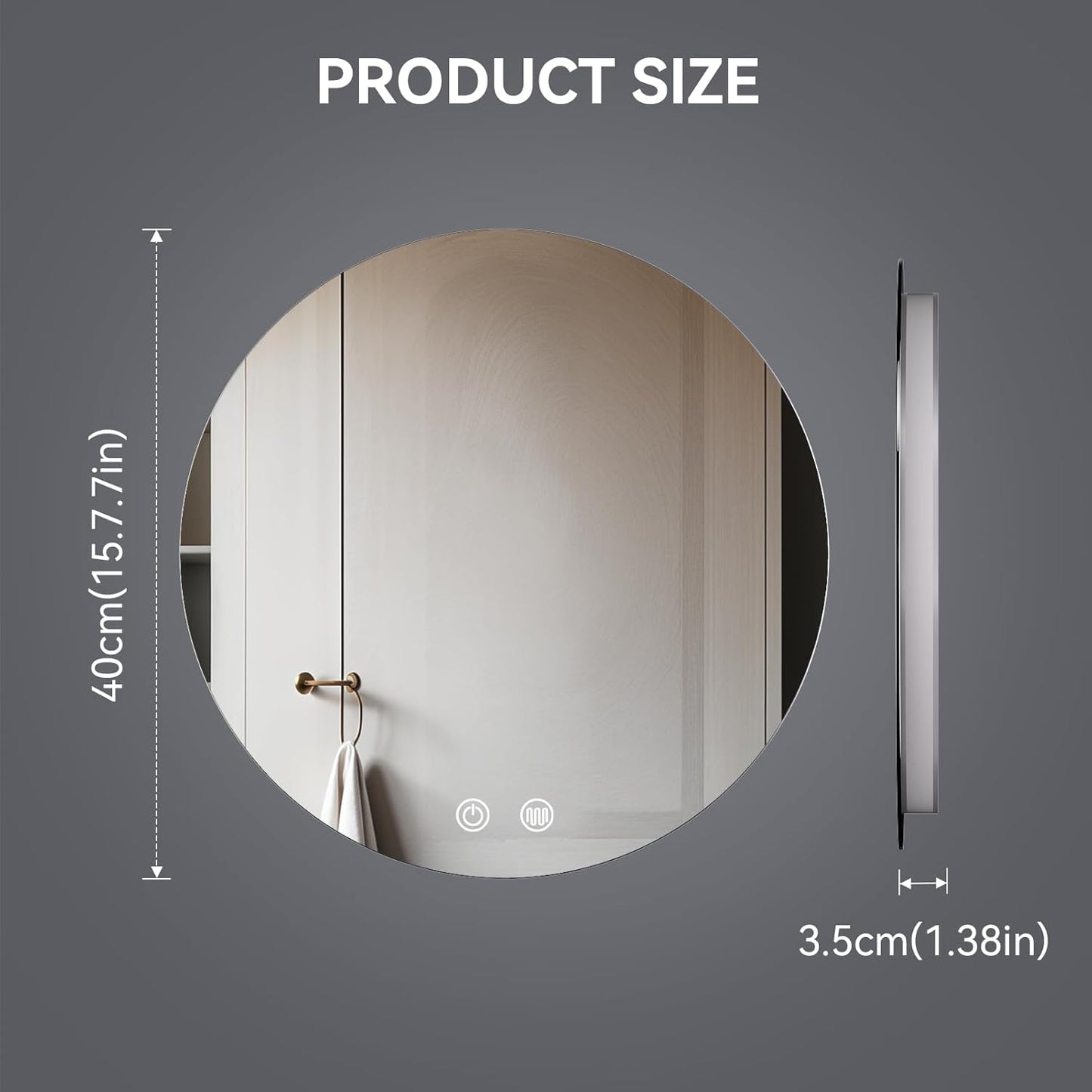 Lumire™ Round LED Bathroom Mirror™