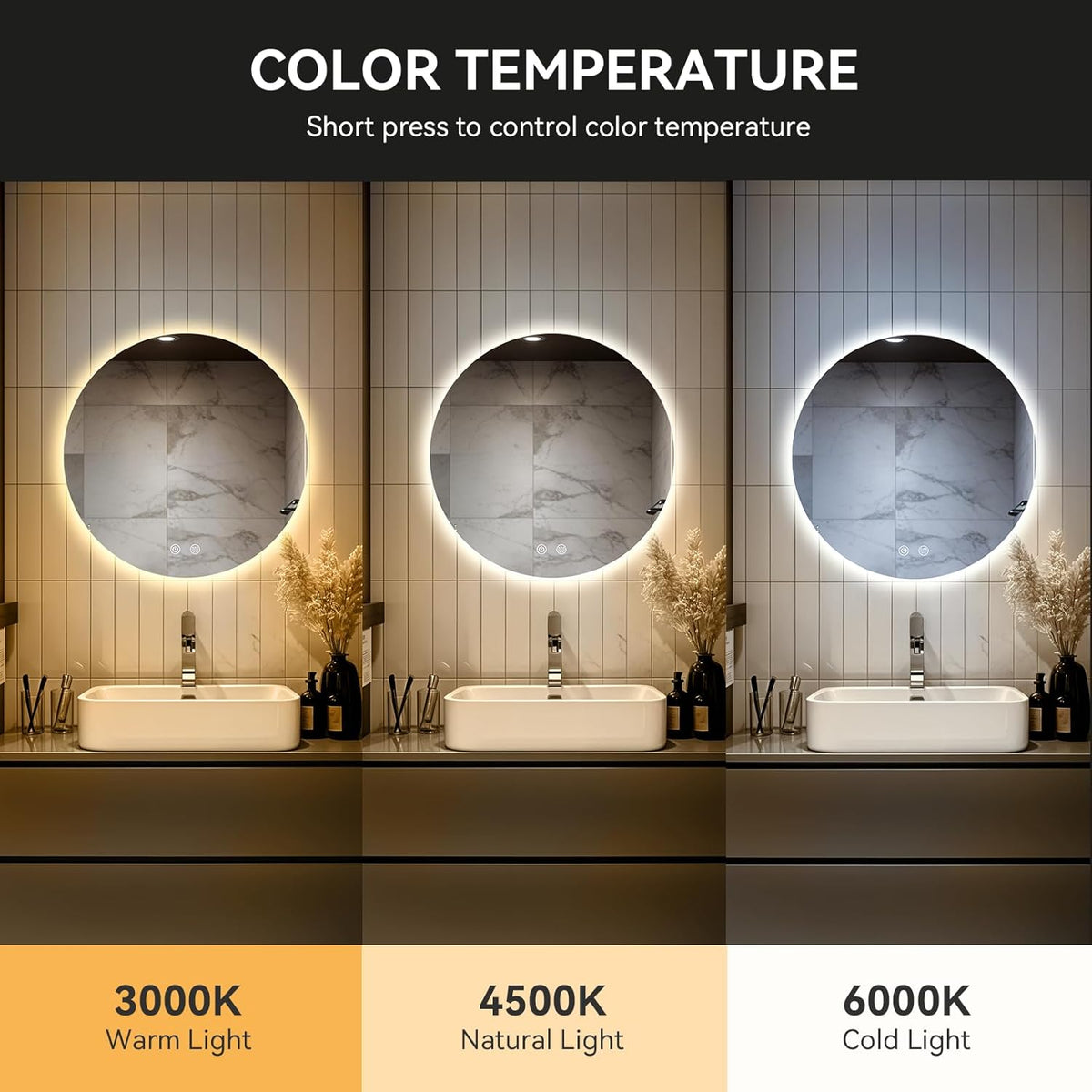 Lumire™ Round LED Bathroom Mirror™