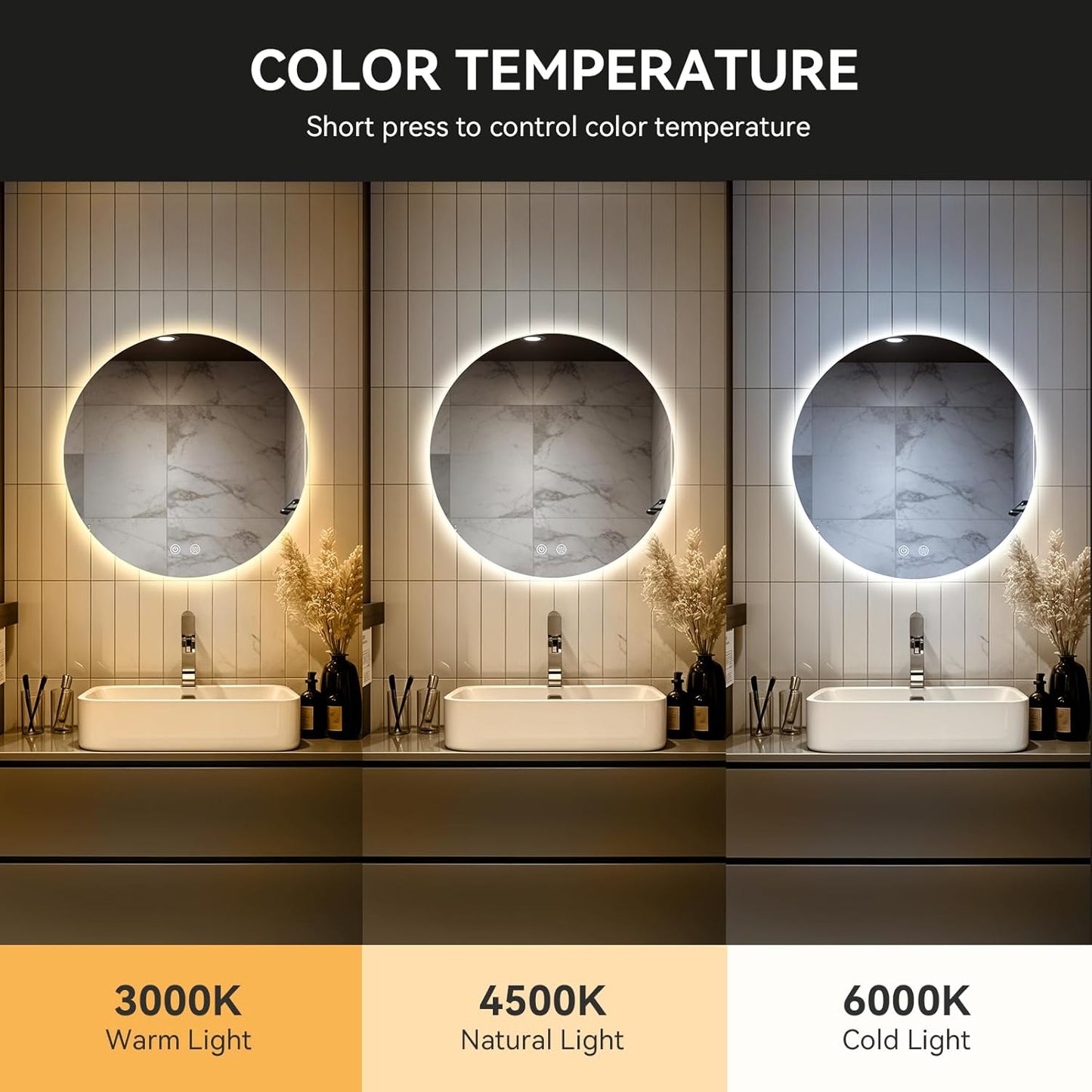 Lumire™ Round LED Bathroom Mirror™