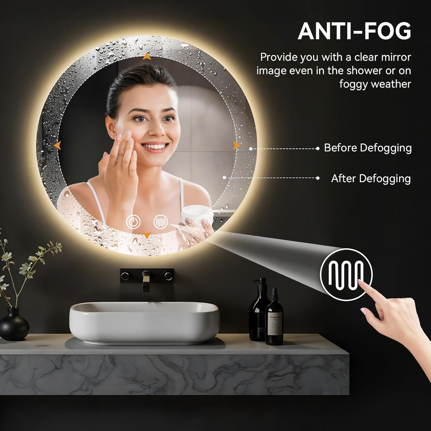 Lumire™ Round LED Bathroom Mirror™