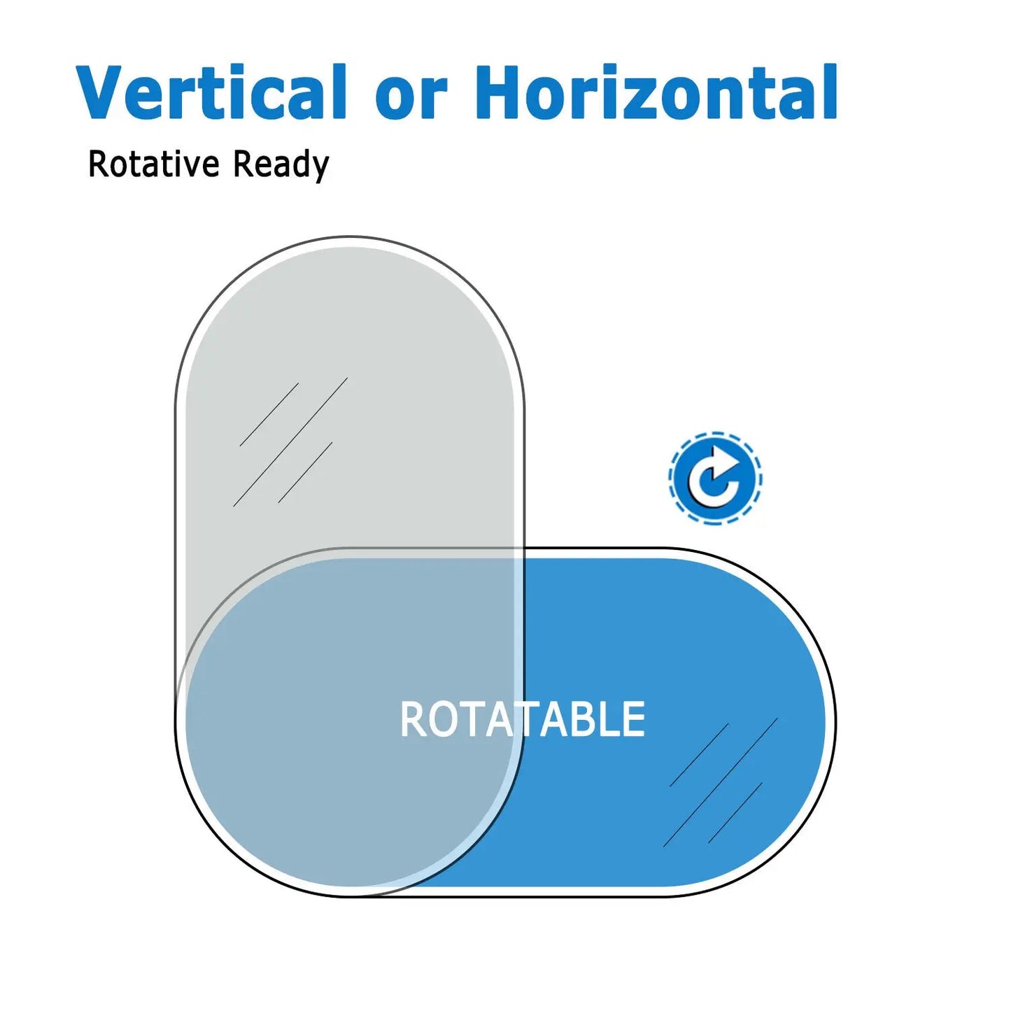 Oval Illuminated Bathroom Mirror with 3 LED Lights Dimmable Demister Light Up